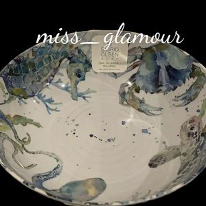 Sigrid Olsen Coastal Melamine Sealife Large Serving Bowl